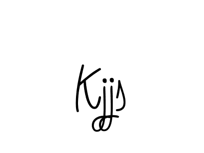Use a signature maker to create a handwritten signature online. With this signature software, you can design (Angelique-Rose-font-FFP) your own signature for name Kjjs. Kjjs signature style 5 images and pictures png