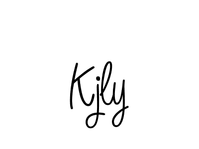 Design your own signature with our free online signature maker. With this signature software, you can create a handwritten (Angelique-Rose-font-FFP) signature for name Kjly. Kjly signature style 5 images and pictures png