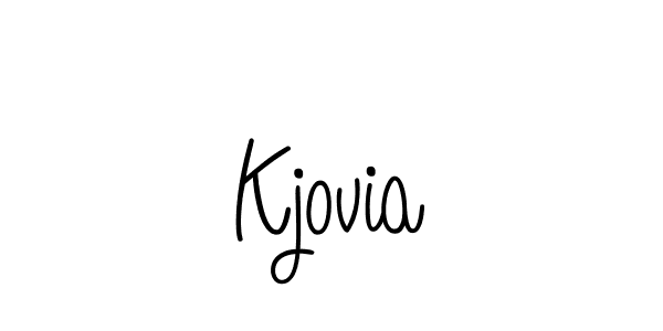 How to make Kjovia name signature. Use Angelique-Rose-font-FFP style for creating short signs online. This is the latest handwritten sign. Kjovia signature style 5 images and pictures png