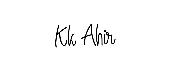You should practise on your own different ways (Angelique-Rose-font-FFP) to write your name (Kk Ahir) in signature. don't let someone else do it for you. Kk Ahir signature style 5 images and pictures png