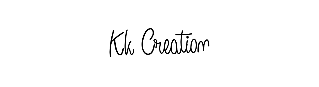 Kk Creation stylish signature style. Best Handwritten Sign (Angelique-Rose-font-FFP) for my name. Handwritten Signature Collection Ideas for my name Kk Creation. Kk Creation signature style 5 images and pictures png