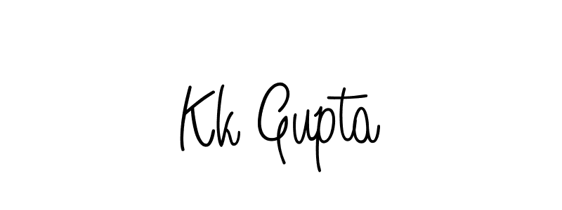 Make a beautiful signature design for name Kk Gupta. With this signature (Angelique-Rose-font-FFP) style, you can create a handwritten signature for free. Kk Gupta signature style 5 images and pictures png