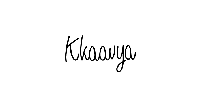 Use a signature maker to create a handwritten signature online. With this signature software, you can design (Angelique-Rose-font-FFP) your own signature for name Kkaavya. Kkaavya signature style 5 images and pictures png