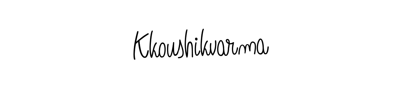 How to make Kkoushikvarma signature? Angelique-Rose-font-FFP is a professional autograph style. Create handwritten signature for Kkoushikvarma name. Kkoushikvarma signature style 5 images and pictures png