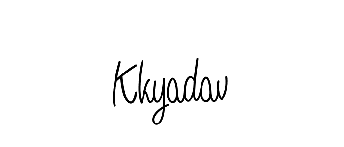 Design your own signature with our free online signature maker. With this signature software, you can create a handwritten (Angelique-Rose-font-FFP) signature for name Kkyadav. Kkyadav signature style 5 images and pictures png