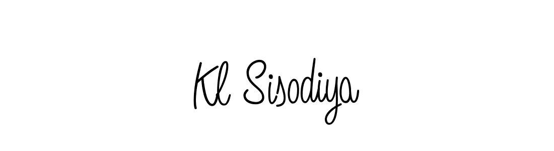 The best way (Angelique-Rose-font-FFP) to make a short signature is to pick only two or three words in your name. The name Kl Sisodiya include a total of six letters. For converting this name. Kl Sisodiya signature style 5 images and pictures png