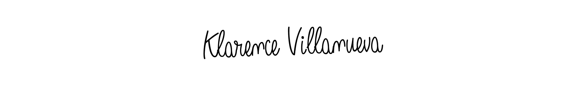 Make a beautiful signature design for name Klarence Villanueva. With this signature (Angelique-Rose-font-FFP) style, you can create a handwritten signature for free. Klarence Villanueva signature style 5 images and pictures png
