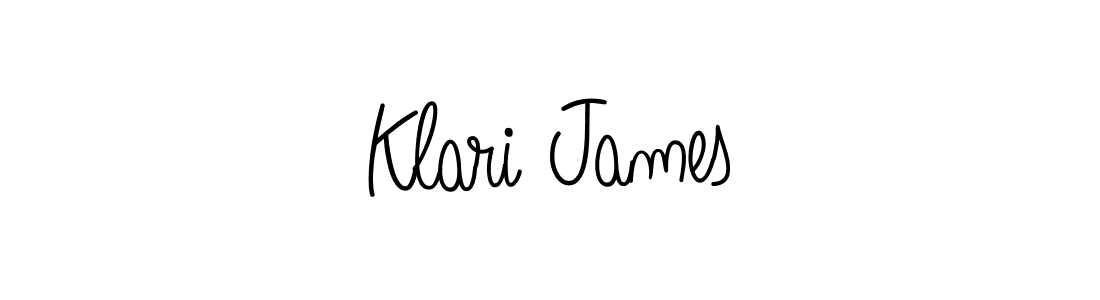 The best way (Angelique-Rose-font-FFP) to make a short signature is to pick only two or three words in your name. The name Klari James include a total of six letters. For converting this name. Klari James signature style 5 images and pictures png