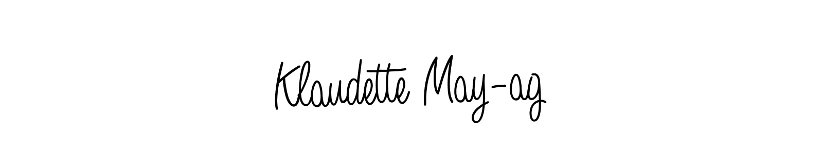 Make a beautiful signature design for name Klaudette May-ag. With this signature (Angelique-Rose-font-FFP) style, you can create a handwritten signature for free. Klaudette May-ag signature style 5 images and pictures png