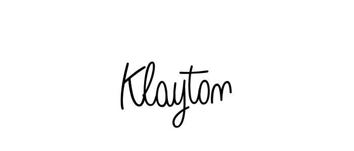 How to make Klayton name signature. Use Angelique-Rose-font-FFP style for creating short signs online. This is the latest handwritten sign. Klayton signature style 5 images and pictures png