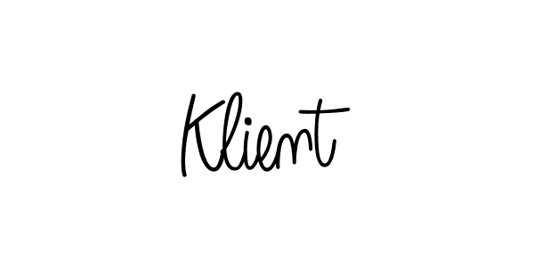 Klient stylish signature style. Best Handwritten Sign (Angelique-Rose-font-FFP) for my name. Handwritten Signature Collection Ideas for my name Klient. Klient signature style 5 images and pictures png