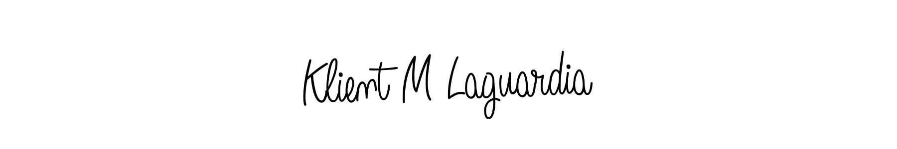 Once you've used our free online signature maker to create your best signature Angelique-Rose-font-FFP style, it's time to enjoy all of the benefits that Klient M Laguardia name signing documents. Klient M Laguardia signature style 5 images and pictures png