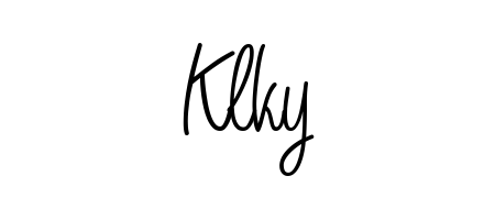 Enhance your business communications with Klky signature in Angelique-Rose-font-FFP lettering. Clean, modern, and universally compatible. Klky signature style 5 images and pictures png