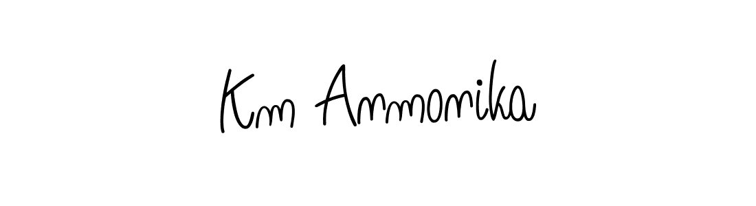 Once you've used our free online signature maker to create your best signature Angelique-Rose-font-FFP style, it's time to enjoy all of the benefits that Km Anmonika name signing documents. Km Anmonika signature style 5 images and pictures png