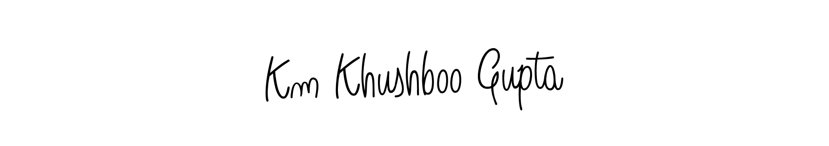 How to make Km Khushboo Gupta signature? Angelique-Rose-font-FFP is a professional autograph style. Create handwritten signature for Km Khushboo Gupta name. Km Khushboo Gupta signature style 5 images and pictures png