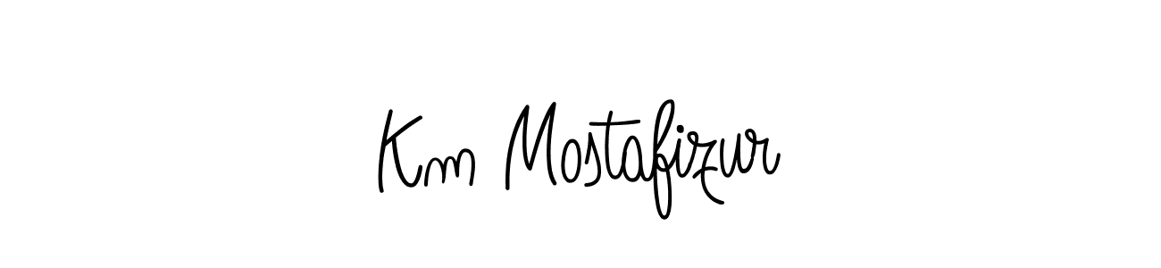 How to Draw Km Mostafizur signature style? Angelique-Rose-font-FFP is a latest design signature styles for name Km Mostafizur. Km Mostafizur signature style 5 images and pictures png