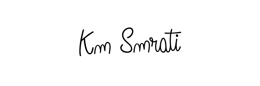 How to Draw Km Smrati signature style? Angelique-Rose-font-FFP is a latest design signature styles for name Km Smrati. Km Smrati signature style 5 images and pictures png