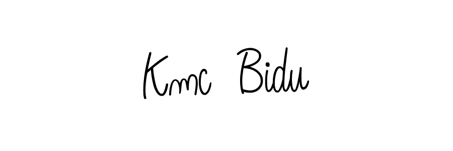 Create a beautiful signature design for name Kmc  Bidu. With this signature (Angelique-Rose-font-FFP) fonts, you can make a handwritten signature for free. Kmc  Bidu signature style 5 images and pictures png