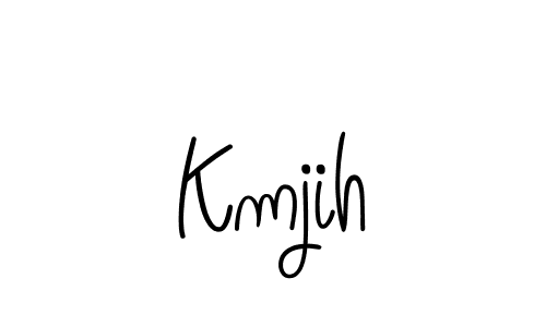 Make a beautiful signature design for name Kmjih. With this signature (Angelique-Rose-font-FFP) style, you can create a handwritten signature for free. Kmjih signature style 5 images and pictures png