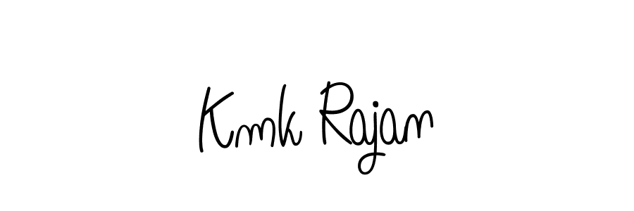 You should practise on your own different ways (Angelique-Rose-font-FFP) to write your name (Kmk Rajan) in signature. don't let someone else do it for you. Kmk Rajan signature style 5 images and pictures png