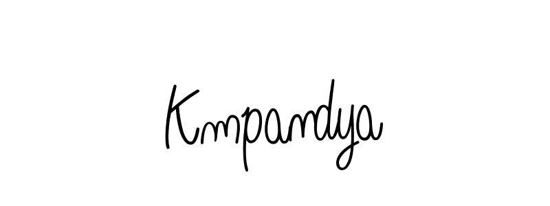 Design your own signature with our free online signature maker. With this signature software, you can create a handwritten (Angelique-Rose-font-FFP) signature for name Kmpandya. Kmpandya signature style 5 images and pictures png