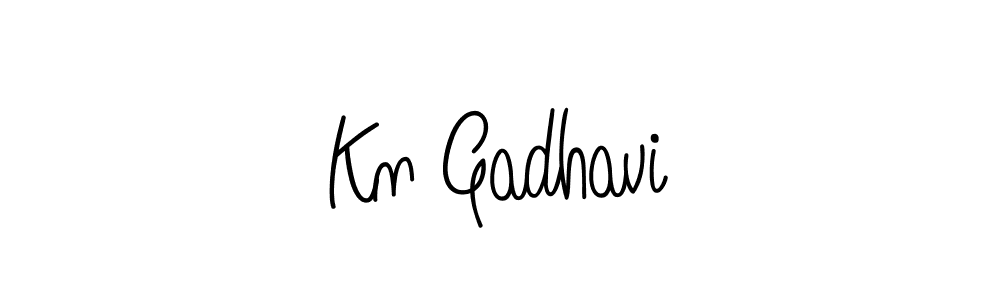 Make a beautiful signature design for name Kn Gadhavi. With this signature (Angelique-Rose-font-FFP) style, you can create a handwritten signature for free. Kn Gadhavi signature style 5 images and pictures png