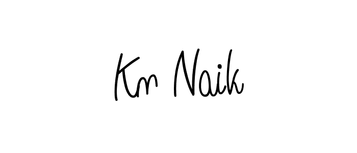 Kn Naik stylish signature style. Best Handwritten Sign (Angelique-Rose-font-FFP) for my name. Handwritten Signature Collection Ideas for my name Kn Naik. Kn Naik signature style 5 images and pictures png
