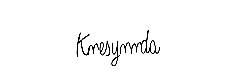 Make a beautiful signature design for name Knesynnda. With this signature (Angelique-Rose-font-FFP) style, you can create a handwritten signature for free. Knesynnda signature style 5 images and pictures png