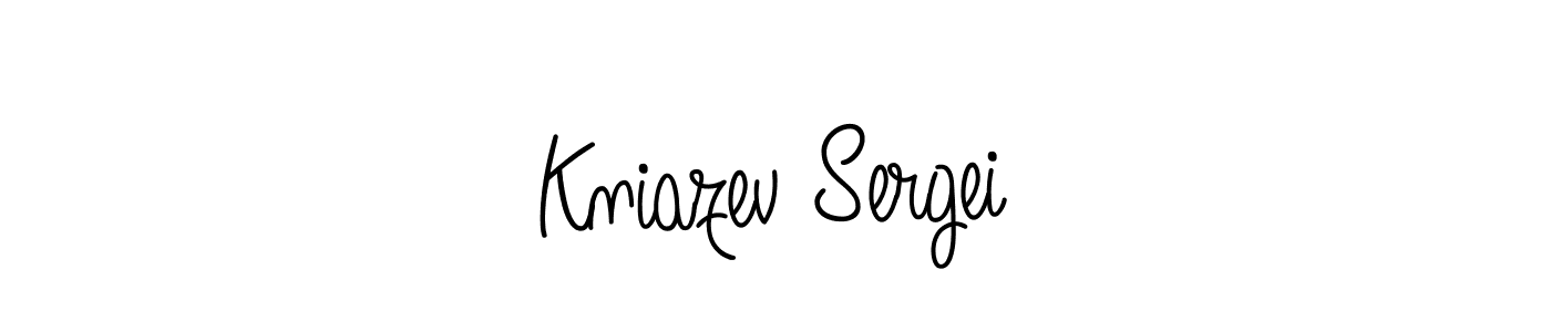 Make a beautiful signature design for name Kniazev Sergei. With this signature (Angelique-Rose-font-FFP) style, you can create a handwritten signature for free. Kniazev Sergei signature style 5 images and pictures png