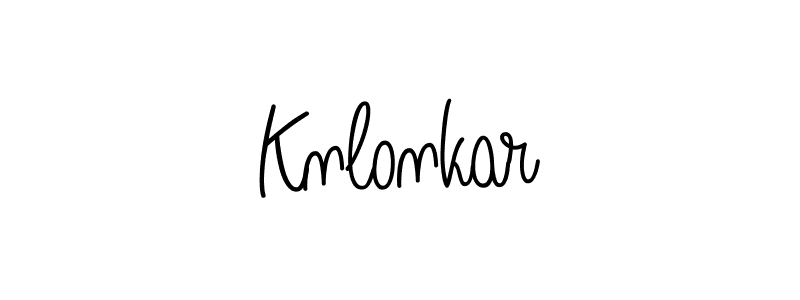 Make a beautiful signature design for name Knlonkar. With this signature (Angelique-Rose-font-FFP) style, you can create a handwritten signature for free. Knlonkar signature style 5 images and pictures png