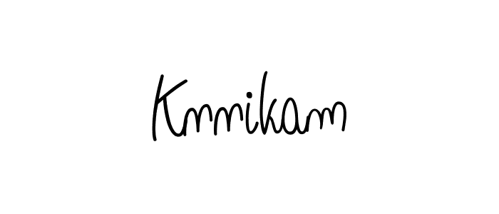 Use a signature maker to create a handwritten signature online. With this signature software, you can design (Angelique-Rose-font-FFP) your own signature for name Knnikam. Knnikam signature style 5 images and pictures png