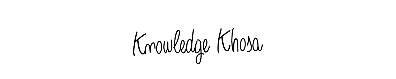 Use a signature maker to create a handwritten signature online. With this signature software, you can design (Angelique-Rose-font-FFP) your own signature for name Knowledge Khosa. Knowledge Khosa signature style 5 images and pictures png