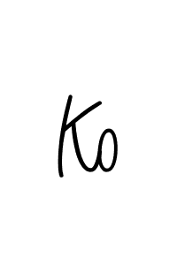 You should practise on your own different ways (Angelique-Rose-font-FFP) to write your name (Ko) in signature. don't let someone else do it for you. Ko signature style 5 images and pictures png