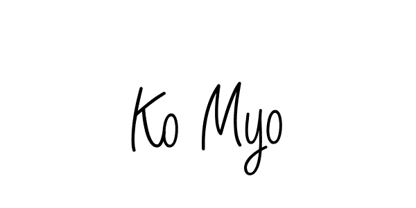 Create a beautiful signature design for name Ko Myo. With this signature (Angelique-Rose-font-FFP) fonts, you can make a handwritten signature for free. Ko Myo signature style 5 images and pictures png