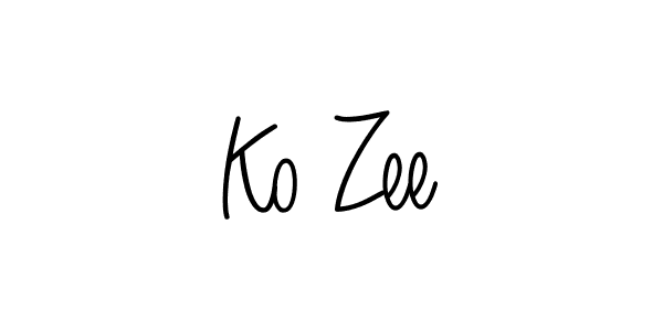 if you are searching for the best signature style for your name Ko Zee. so please give up your signature search. here we have designed multiple signature styles  using Angelique-Rose-font-FFP. Ko Zee signature style 5 images and pictures png
