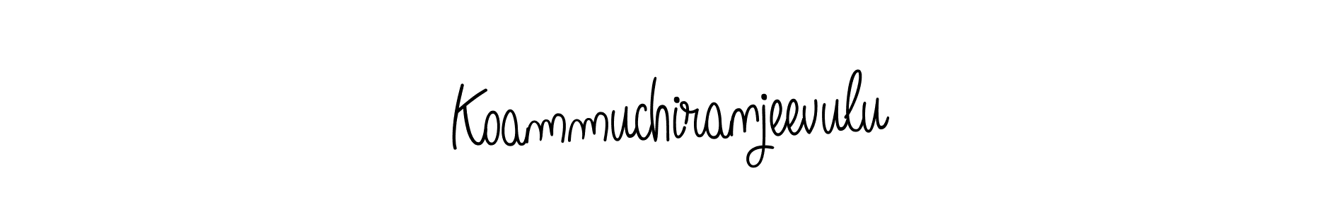 Also You can easily find your signature by using the search form. We will create Koammuchiranjeevulu name handwritten signature images for you free of cost using Angelique-Rose-font-FFP sign style. Koammuchiranjeevulu signature style 5 images and pictures png