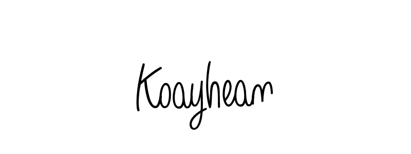 Make a short Koayhean signature style. Manage your documents anywhere anytime using Angelique-Rose-font-FFP. Create and add eSignatures, submit forms, share and send files easily. Koayhean signature style 5 images and pictures png