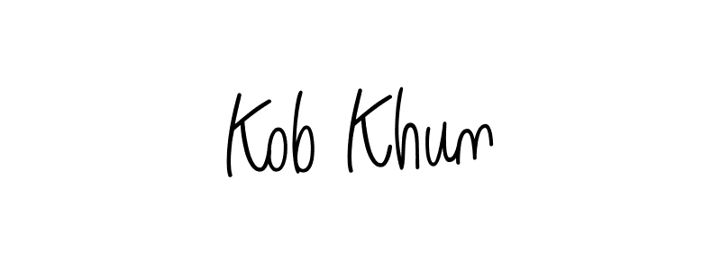Make a beautiful signature design for name Kob Khun. With this signature (Angelique-Rose-font-FFP) style, you can create a handwritten signature for free. Kob Khun signature style 5 images and pictures png