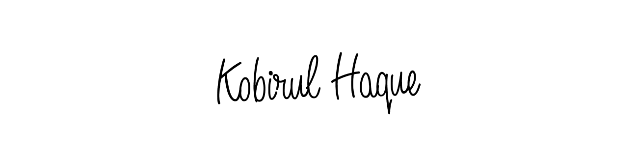 Design your own signature with our free online signature maker. With this signature software, you can create a handwritten (Angelique-Rose-font-FFP) signature for name Kobirul Haque. Kobirul Haque signature style 5 images and pictures png