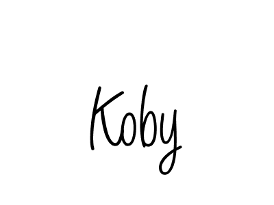 Create a beautiful signature design for name Koby. With this signature (Angelique-Rose-font-FFP) fonts, you can make a handwritten signature for free. Koby signature style 5 images and pictures png