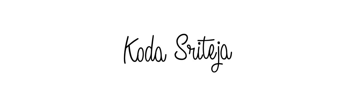 How to make Koda Sriteja name signature. Use Angelique-Rose-font-FFP style for creating short signs online. This is the latest handwritten sign. Koda Sriteja signature style 5 images and pictures png