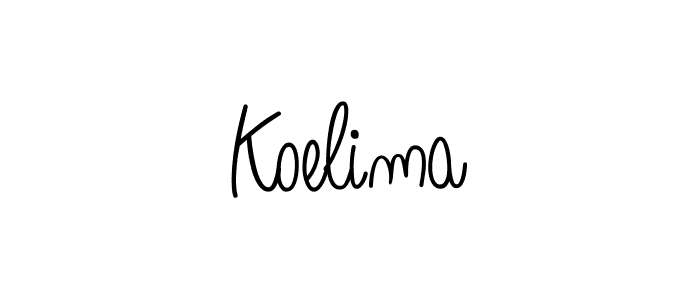 How to make Koelima name signature. Use Angelique-Rose-font-FFP style for creating short signs online. This is the latest handwritten sign. Koelima signature style 5 images and pictures png