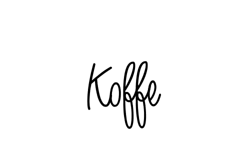 Design your own signature with our free online signature maker. With this signature software, you can create a handwritten (Angelique-Rose-font-FFP) signature for name Koffe. Koffe signature style 5 images and pictures png