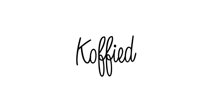 You should practise on your own different ways (Angelique-Rose-font-FFP) to write your name (Koffied) in signature. don't let someone else do it for you. Koffied signature style 5 images and pictures png