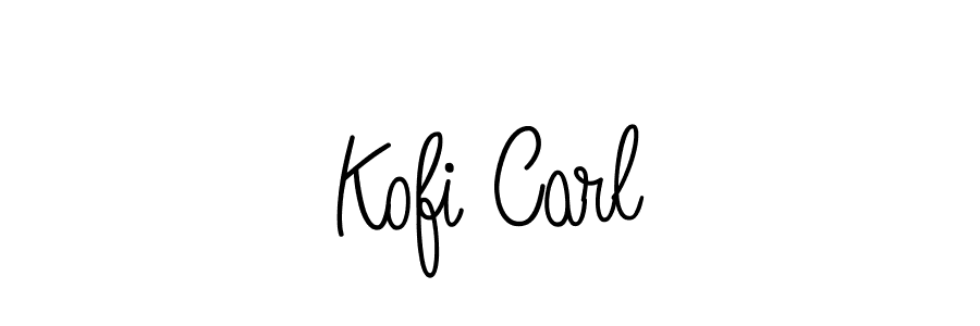 Use a signature maker to create a handwritten signature online. With this signature software, you can design (Angelique-Rose-font-FFP) your own signature for name Kofi Carl. Kofi Carl signature style 5 images and pictures png
