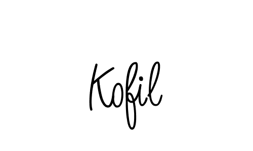 Create a beautiful signature design for name Kofil. With this signature (Angelique-Rose-font-FFP) fonts, you can make a handwritten signature for free. Kofil signature style 5 images and pictures png