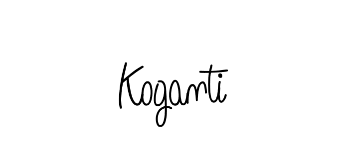 Also we have Koganti name is the best signature style. Create professional handwritten signature collection using Angelique-Rose-font-FFP autograph style. Koganti signature style 5 images and pictures png