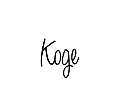 Create a beautiful signature design for name Koge. With this signature (Angelique-Rose-font-FFP) fonts, you can make a handwritten signature for free. Koge signature style 5 images and pictures png