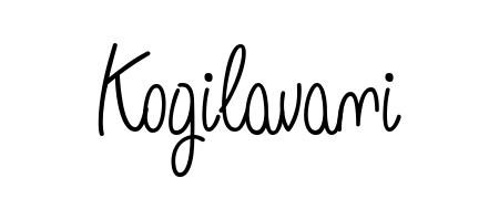 Practice writing Kogilavani with the flow of Angelique-Rose-font-FFP lettering. A fantastic source of inspiration for developing your personal signature style. Kogilavani signature style 5 images and pictures png