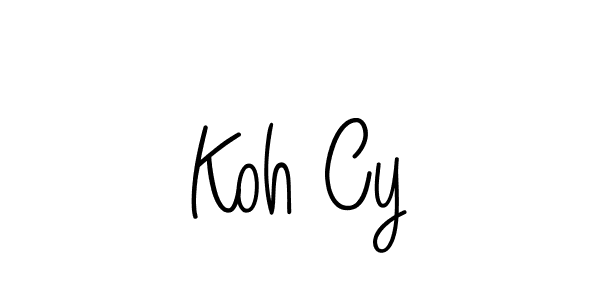 The best way (Angelique-Rose-font-FFP) to make a short signature is to pick only two or three words in your name. The name Koh Cy include a total of six letters. For converting this name. Koh Cy signature style 5 images and pictures png